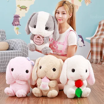 

Suer Cute Soft Lop Rabbit Plush Toy Lovely Stuffed Animals Plush Bunny Rabbits Doll Pillows Baby Soothing Toys Valentine's Gift