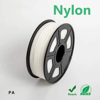 

3D Filament PA Nylon 1kg 1.75mm 2.2 LBS Transparent Good Toughness 100% No Bubble FDM 3D Printer Printing Material with Spool