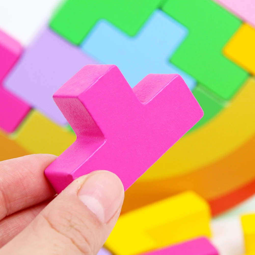 Деревянная укладка балансировки тетрис блок настольная игра развития мозга детские игрушки новый