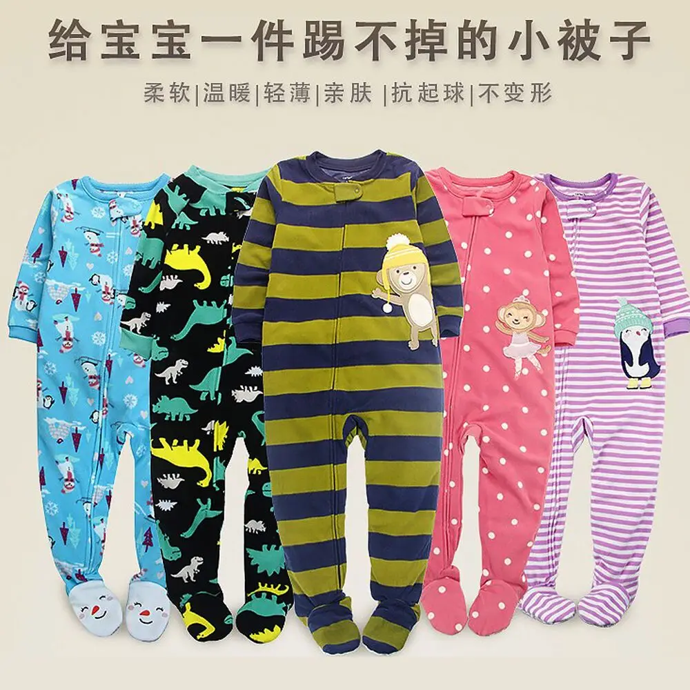 Комбинезон флисовый для мальчиков и девочек Детская Пижама размера XL одежда