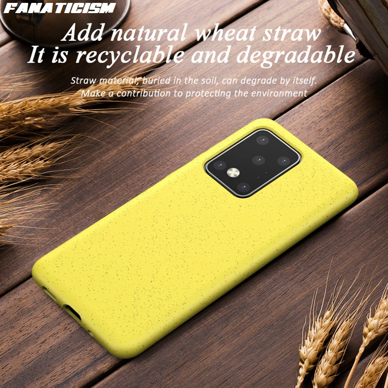 US $714.00 500pcs Wheat Straw Biodegrable Phone Case For Samsung S20 Plus Luxury Soft Silicone Phone Case Cover For Samsung S20 Ultra