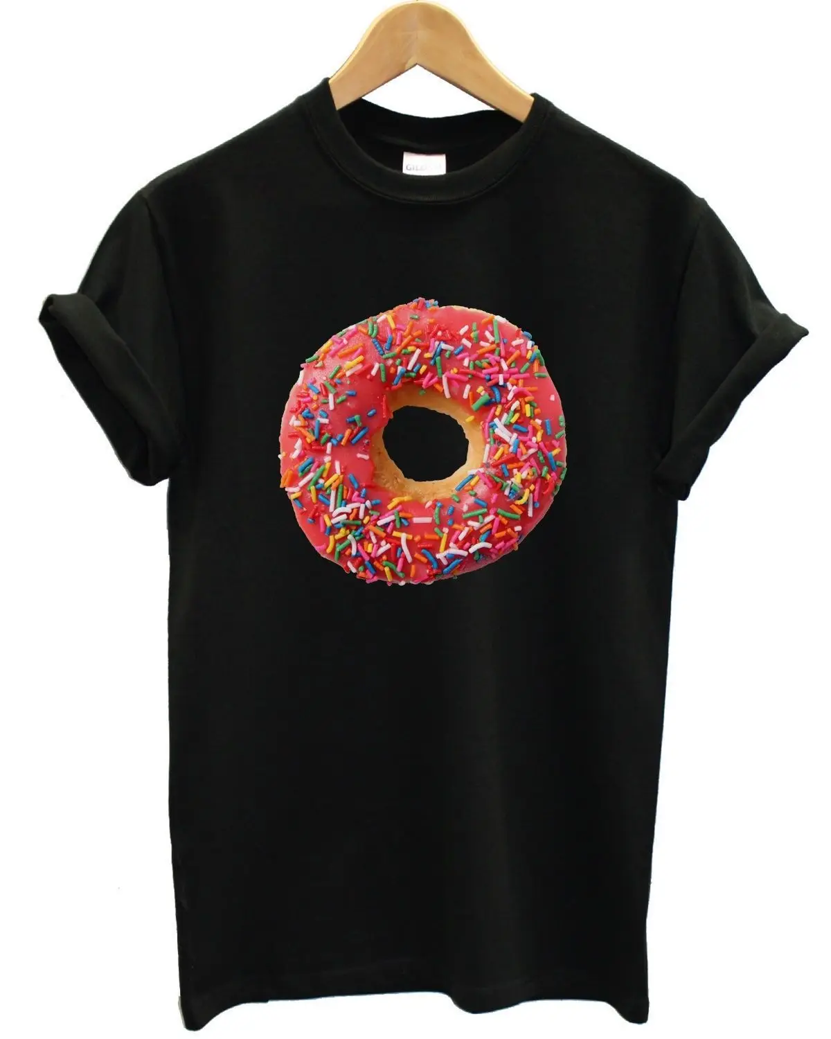 Розовый пончик Футболка Топ кольцо для мужчин женщин Dunkin Swag хипстер одежда Inct |