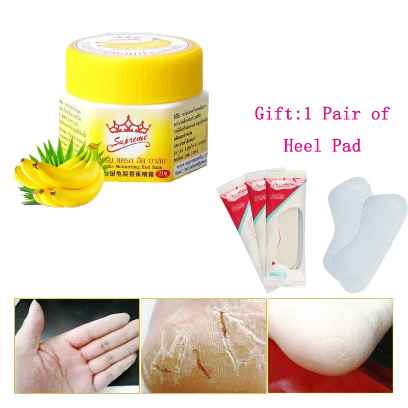 

Foot Crack Cream Heel Chapped Peeling Foot Repair Anti-Drying Crack Remove Dead Skin Soften Feet Care Cream with Heel Pads TSLM2