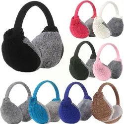 Inverno ao ar livre quente earmuff moda masculina mulher lavável quente muff inverno cobertura de pelúcia sua proteger orelha destacável de malha orelha h8j2