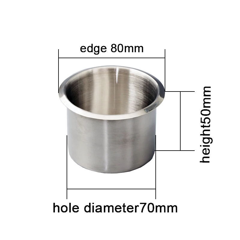 HWHongRV RV and Yacht Ashtray Cup Holder Table Drink Cup-Holder Stainless Steel Cupholder
