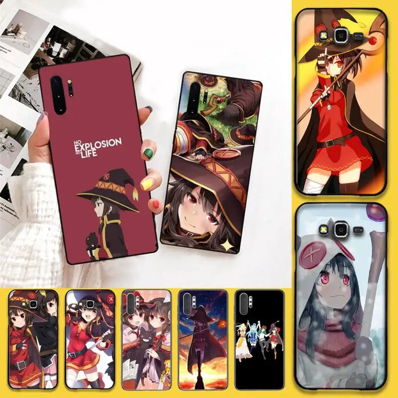 KonoSuba Megumin Kono Bling милый чехол для телефона Samsung Note 7 8 9 10 pro Galaxy J7 J8 J6 Plus 2018 Prime |