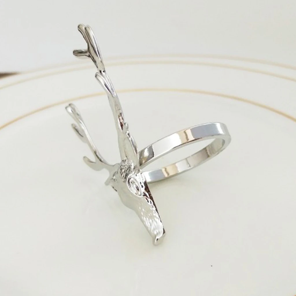 Reindeer Napkin  Rings Buckle for Christmas Birthday Banquet Festival