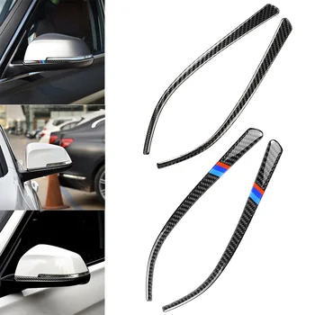 

2pcs Car Rearview Mirror Bumper Strip Cover Carbon Fiber Interior for BMW F30 F34 Auto Modification Parts Car Styling