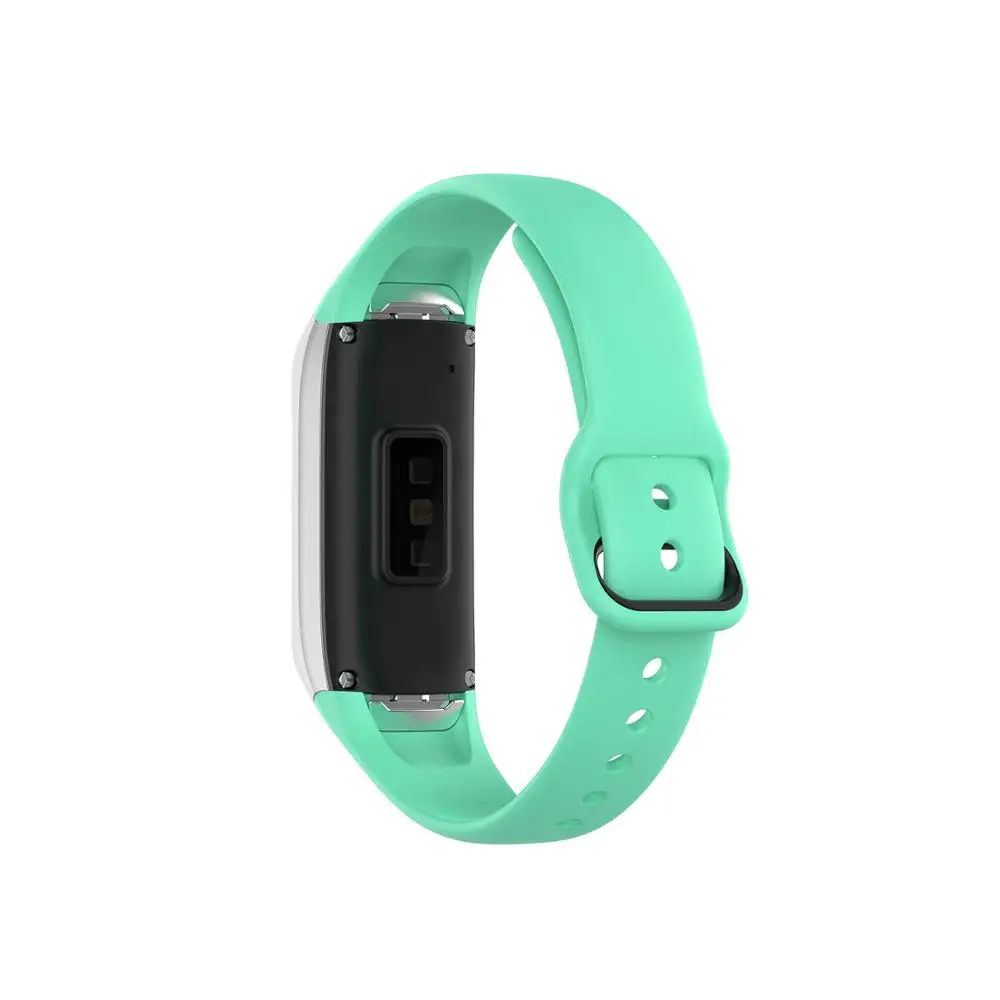 Duck green Высокое качество силиконовый браслет петля назад ремешок для samsung Galaxy Fit SM-R370 многоцветный Силиконовый ремешок для часов Ремешки - Цвет: Duck green