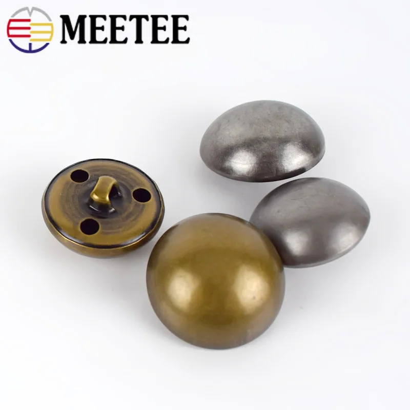 Meetee 30 шт. 15-28 мм винтажные медные металлические пуговицы с хвостовиком в виде