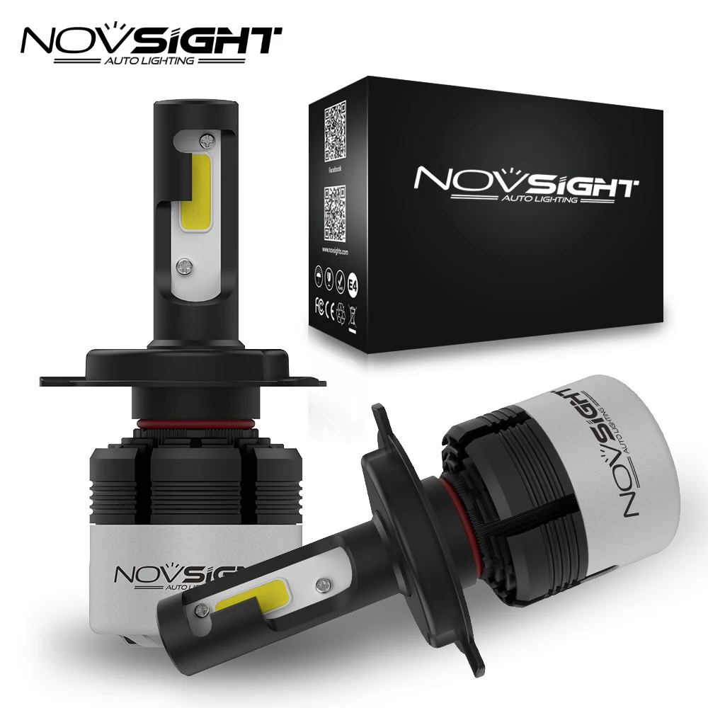 Лампы для автомобильных фар NOVSIGHT 72 Вт 6500 лм H4 12 В 24 12000 К|Передние LED-фары авто| |