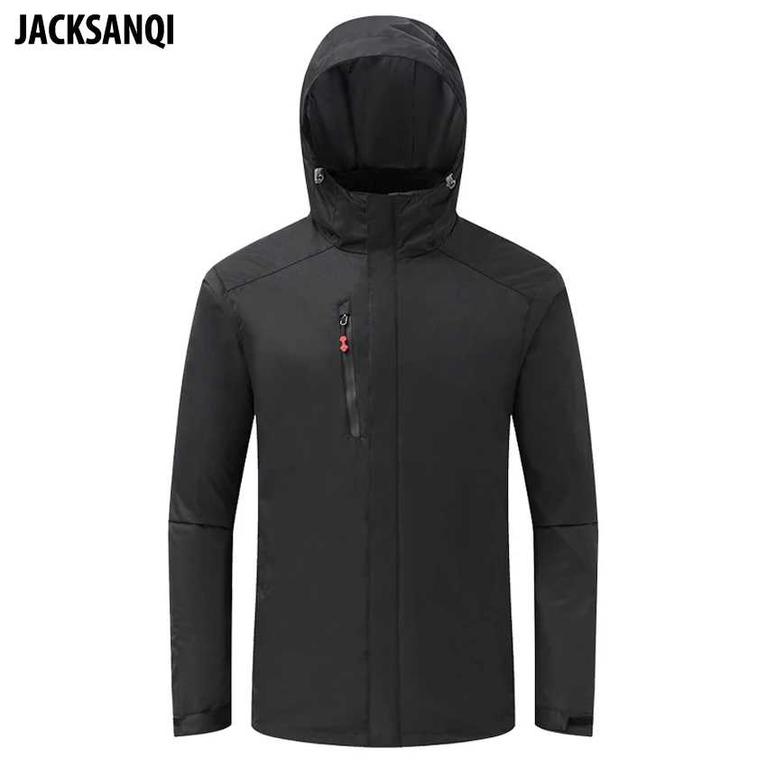 JACKSANQ зимние мужские 2 шт. софтшелл походные спортивные куртки ветровки треккинг Альпинизм Кемпинг с капюшоном пальто RA334