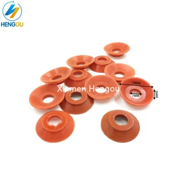 

free shipping 100 pcs high quality red rubber sucker cup 19.0*7.0*5.0mm for printing machine parts