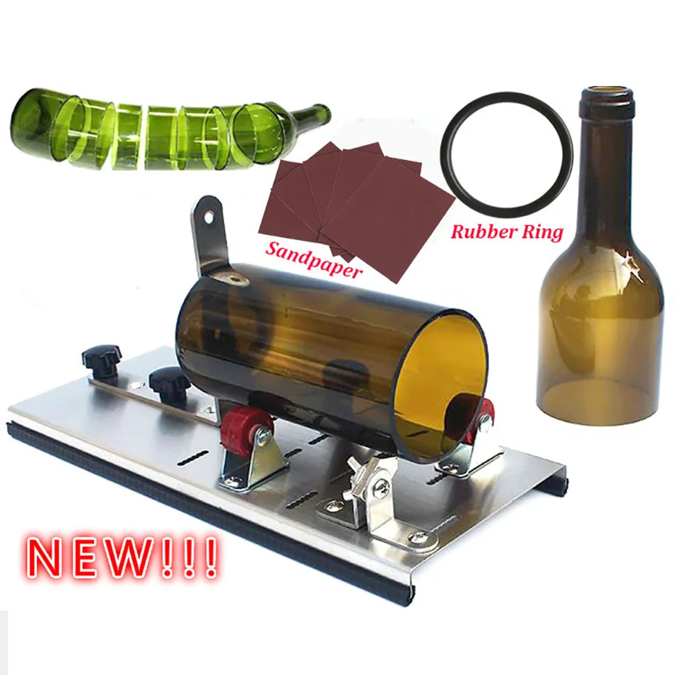 

Glass Bottle Cutter Cutting Thickness 3-10mm Aluminum Alloy Better Cutting Control Create Glass Sculptures