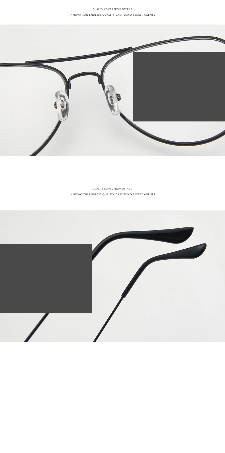 RFOLVE Fashion Pilot Glasses Women Black Gold Silver Aviation Alloy Eyeglasses Frame Ladies Fashion Match Glasses Frame MI53