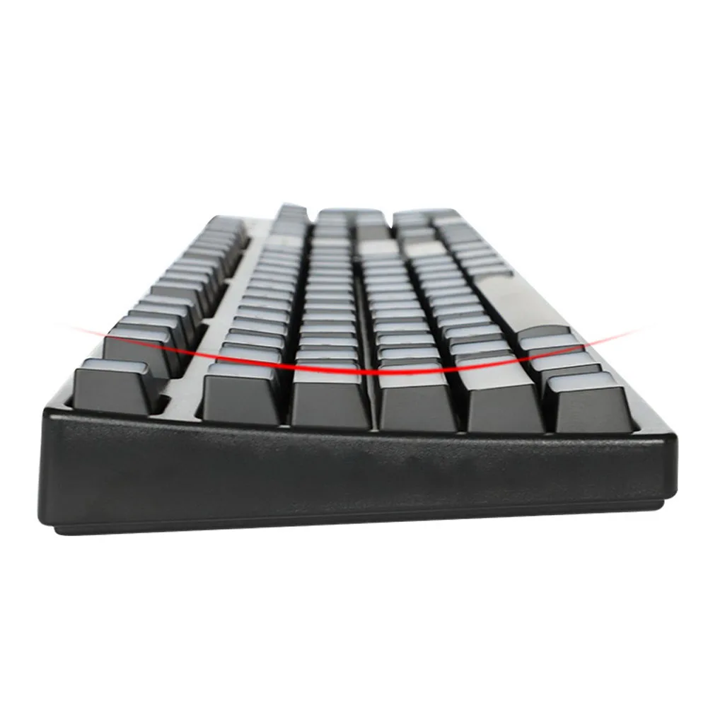 104 Key Gaming Accessory Translucent Office DIY Ergonomic Light Transmitting Easy Install 2 Tone Side Printed Keycap Replacement