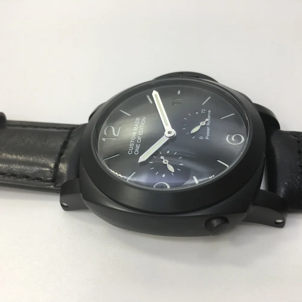 Мужские часы GMT 44 мм 1950 автоматический 00441 машинный кожаный ремешок светящийся чехол запаса хода военные водонепроницаемые часы A1
