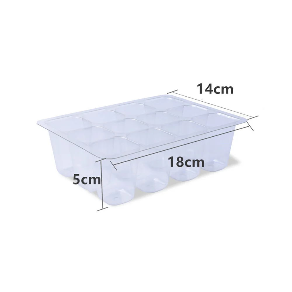 10/20PCS 12 Holes Nursery Pot Garden Reusable Transparent Plastic Seedling Starter Growth Germination Tray For Home Garden Tools