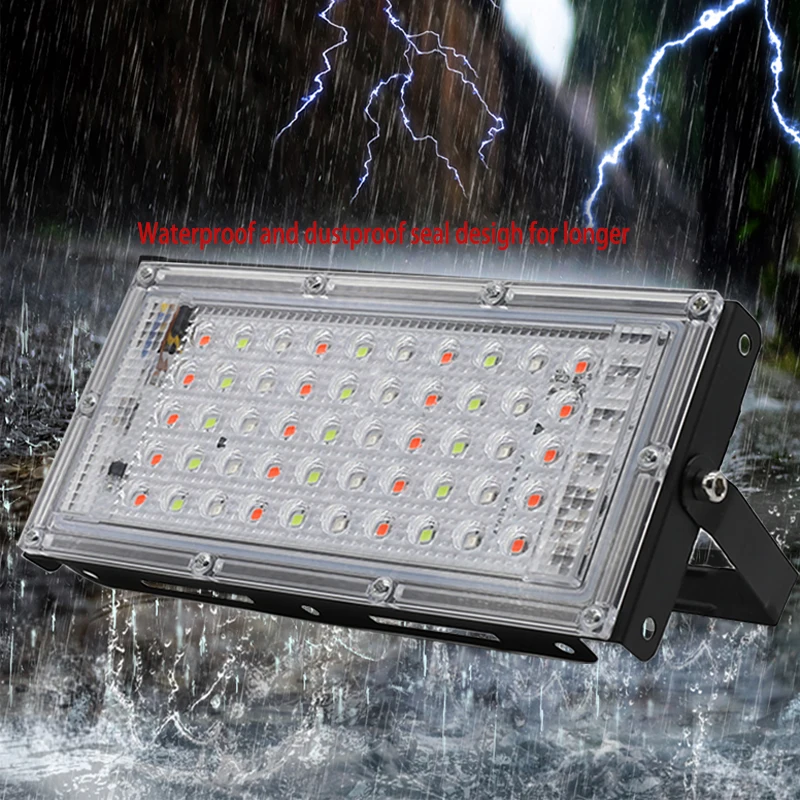 Потока СИД светильник 50W 220 V-240 V напольный светильник ing теплый/холодный/RGB прожектор заливающего света Led exterieur IP65 Led точечный светильник