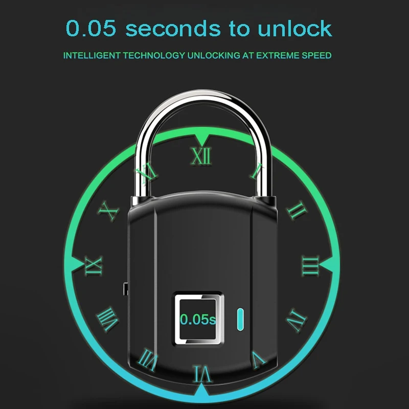USB Перезаряжаемый умный Keyless электронный замок с отпечатком пальца домашняя Противоугонная безопасность безопасности замок двери багажный чехол с замками