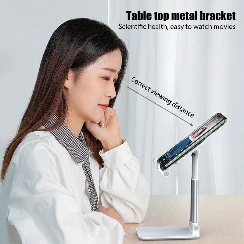 Portable Desktop Folding Lifting Bracket Mobile Phone Stand Desktop Holder Table Desk Mount For Phone Tablet Portable phone stand for car