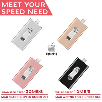

Otg Usb Flash Drive 3.0 For Iphone ipad Android 16gb 32gb 64gb 128gb 256gb Pendrive For iPhone X/8/7/7 Plus/6/6s/5