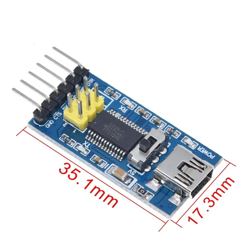 1 шт. Базовая коммутационная плата для arduino FTDI FT232RL USB в ttl последовательный IC адаптер конвертер модуль для arduino 3,3 В 5 в FT232 переключатель