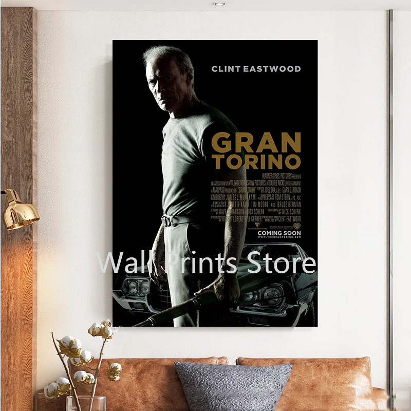Gran Torino Movie Poster 24x36 Inch Wall Art Portrait Print Frame Ready 