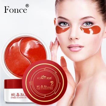 

Fonce Snake Venom Essence Eye Mask 60 Piece For Faded Dark Circles Eye Bags Firming Wrinkles Eye Patches