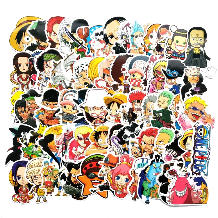 61 шт. Аниме one piece Луффи чоба Саурон игрушечные наклейки one piece настенная наклейка, на холодильник багажные наклейки домик на колесах ребенок