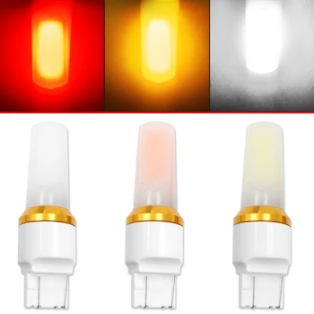 

1Pcs car shape signal light led 7443 T20 COB LED W21 / 5W LED bulb reversing light brake LED bulb 12V fog light parking light