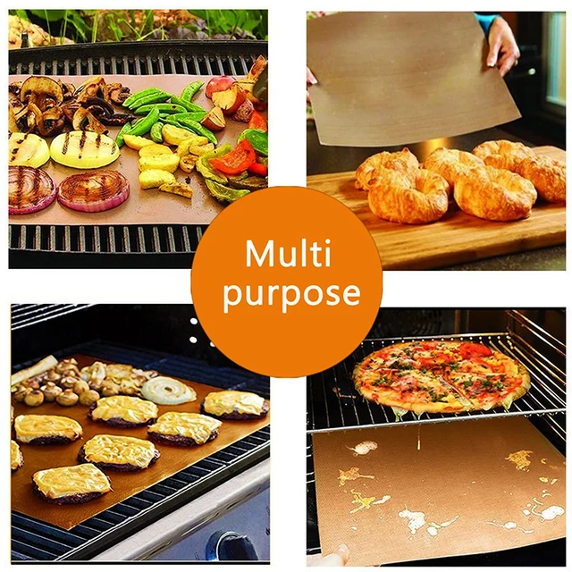 40X33Cm Nem Tapadó Bbq Grill Szőnyegek Sütés Szőnyeg Újrafelhasználható Ptfe Grillezés Főzőpad Kültéri Piknik Főzési Sütő Kemencék Szerszámok - Image 2