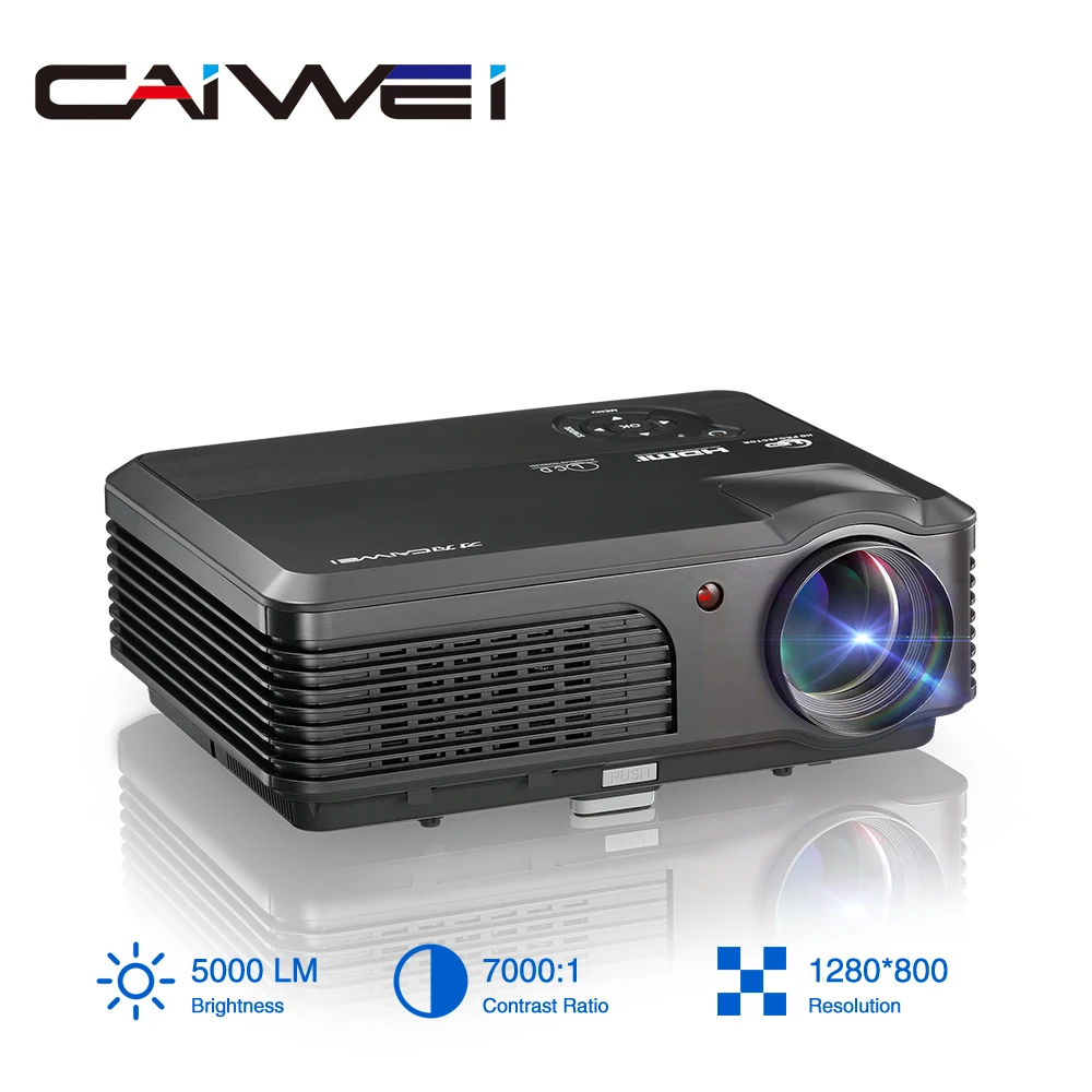 CAIWEI A6AB Android 6.0 Wifi Home Theater 1080p Full HD 4200 Lumens LCD Projector Cinema Movie TV Beamer Support Video |