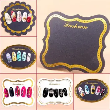 

1 Pack/10pcs Bronzing Manicure Display Card Precise Manicure Color Display Card Convenient Nail Color Showing Card Black White