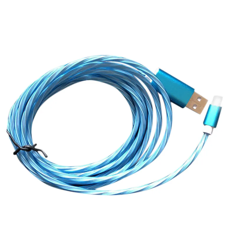 Отправленный случайным образом тип-c светодиодный светильник USB кабель для передачи данных зарядный кабель для мобильного телефона Android зарядный кабель
