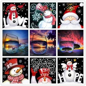 

5D DIY diamond painting Christmas landscape diamond embroidery cross stitch painting decoration gift