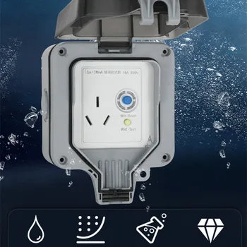

Outdoor Waterproof Socket IP66 Anti-leakage Protection 16A Rain-proof Charging Industrial