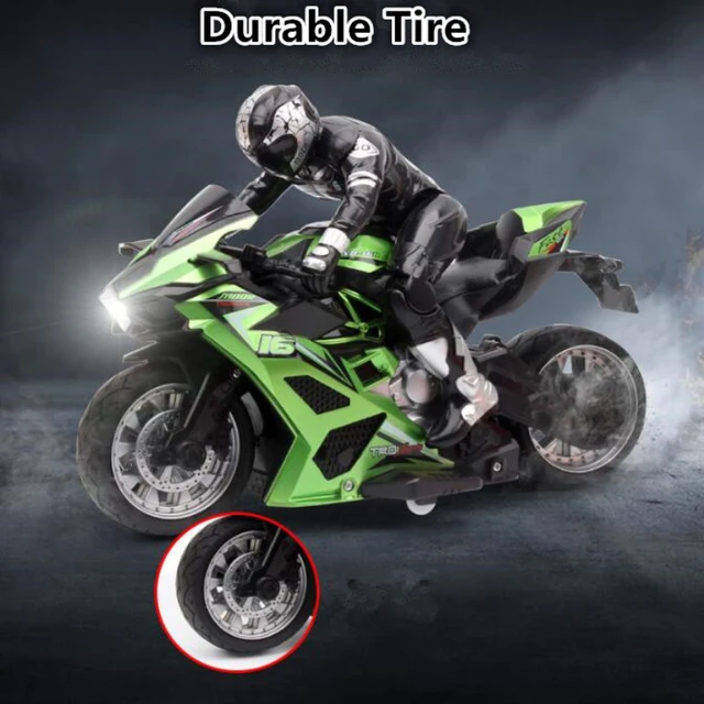 Big Remote Control Off-Road Stunt Motorcycle RC 2.4G 60mins 1:10 High Speed Climbing Drift Model RC motorbike Car Kids Toys 6