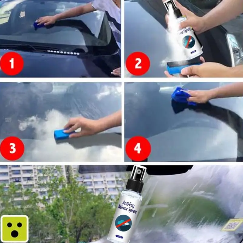 100ML Antifogging Glass Spray Long-acting Anti Fog Bathroom Screen Mirror Mobile Phone Screen Car Rearview Mirror Windshield 5