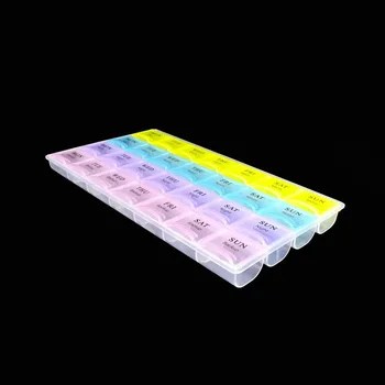 

28 Grids 7 Days Pill Case Tablet Sorter Medicine Weekly Storage Box Colorful Design Container Case Organizer Pill Organizer Boxs