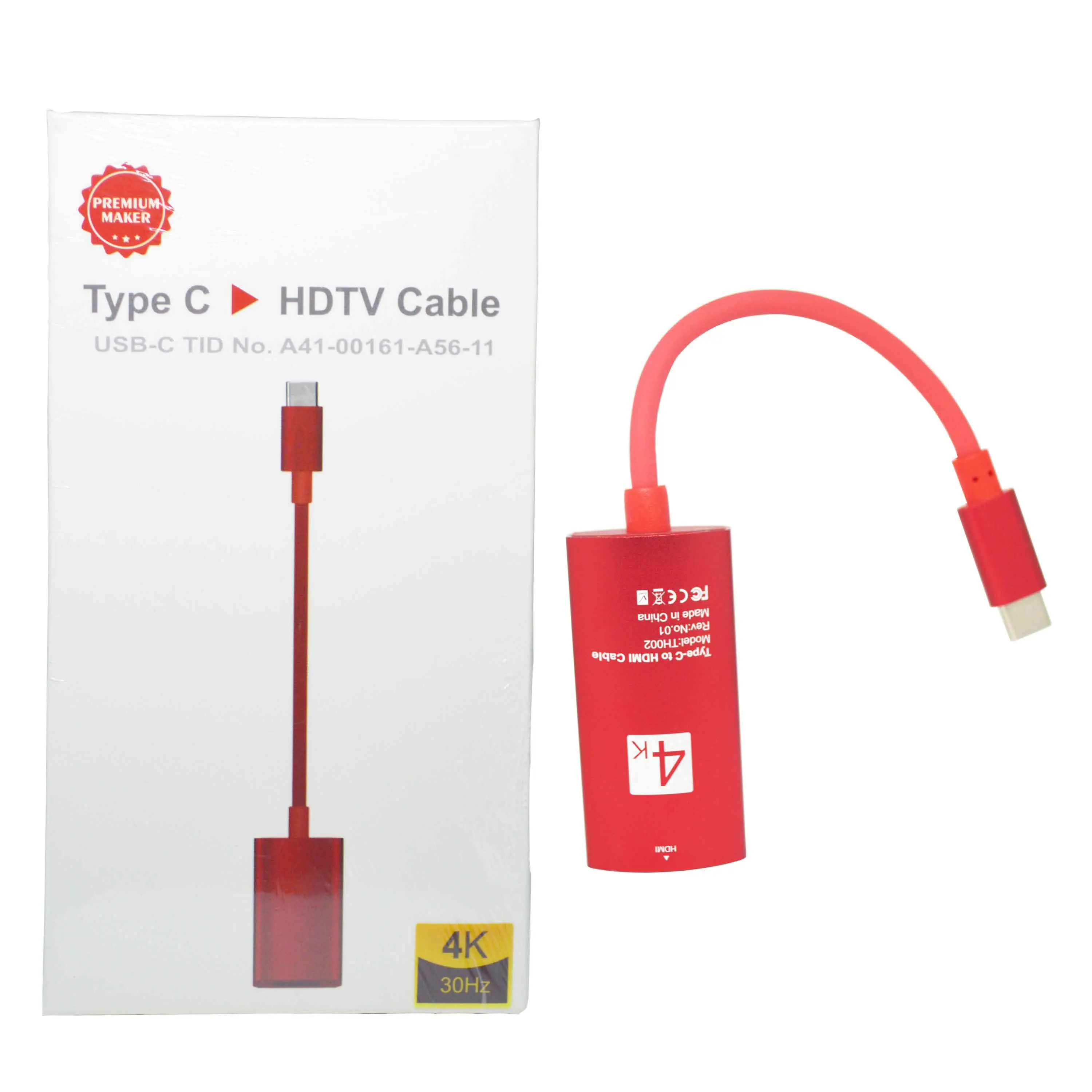 Red USB 3,1 type C к HDMI 4K HDTV Кабельный адаптер-переходник для Samsung Galaxy S8 S9 Note 10 - Цвет: Red