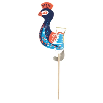

New 50pcs Colorful Peacock-Pattern Cocktail Drink Fruit Cake Sticks