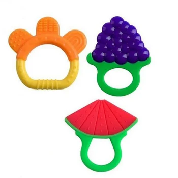 

Baby Fruit Nipple Shape Teether Toothbrush Infant Rattles Grape Wristband Silicone Newborn Teething Sleeping Toys Appease Gifts
