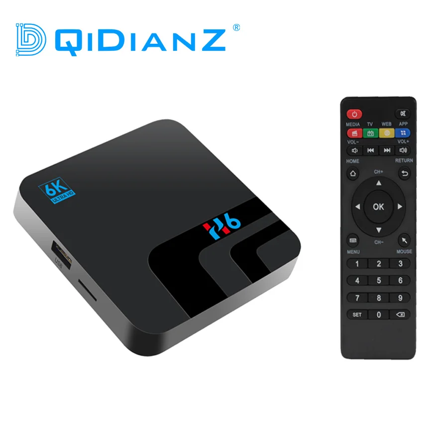 

Android 9.0 H6 MAX Allwinner H6 TV set-top box 4G/32G HD 6k media player TV BOX with Air mouse I8 keyboard