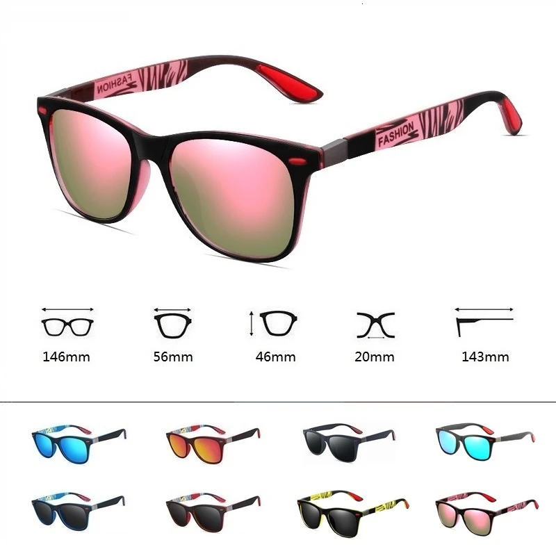 Мужские и женские поляризационные солнцезащитные очки, модные спортивные водительские ретро солнцезащитные очки для мужчин и женщин, фирменный дизайн, солнцезащитные очки UV400