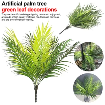 

Home Wedding Table Ornaments Decoration Artificial Palm Tree Green Leaf Plants Plastic Potted Bonsai Leaves Garden