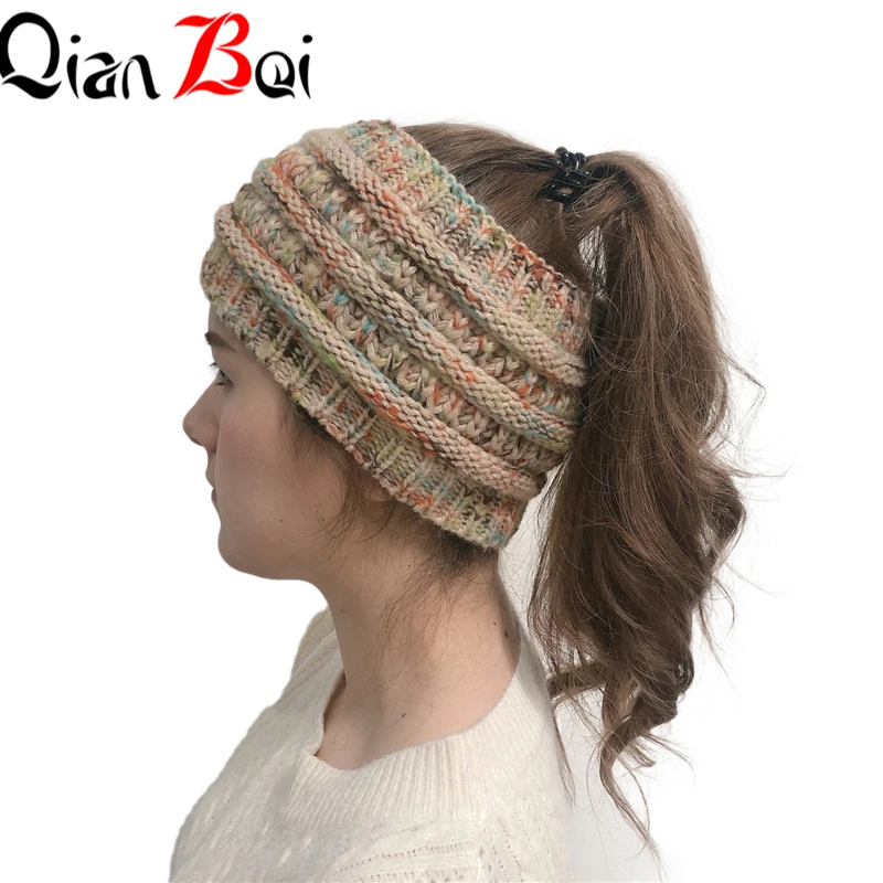QianBei,, 8 шт./партия, повседневные шапочки для мужчин и женщин, модная вязанная зимняя шапка, одноцветная хип-хоп кепка, Кепка унисекс