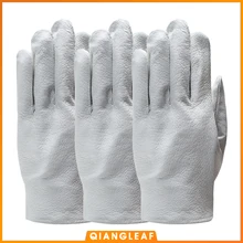 QIANGLEAF 3 шт. брендовые защитные перчатки D класса белые перчатки кожаные перчатки для мужчин оптом белые перчатки 130