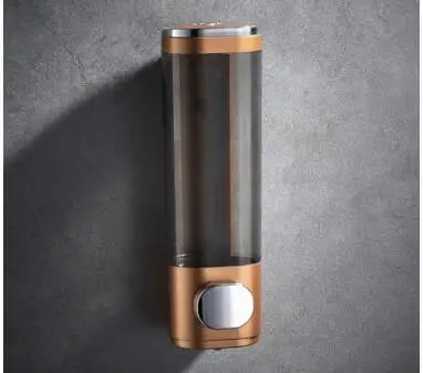 single gold Vidric Мода 350 мл емкость ABS дозатор жидкого мыла настенный дозатор мыла для ванной комнаты Аксессуары для отелей - Цвет: single gold