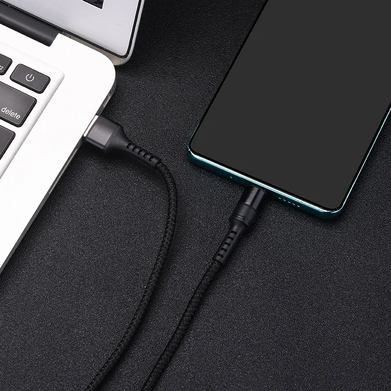 Usb type-C кабель 5А быстрая зарядка плетеный провод для huawei samsung Xiaomi Redmi Note10 черный/синий/красный
